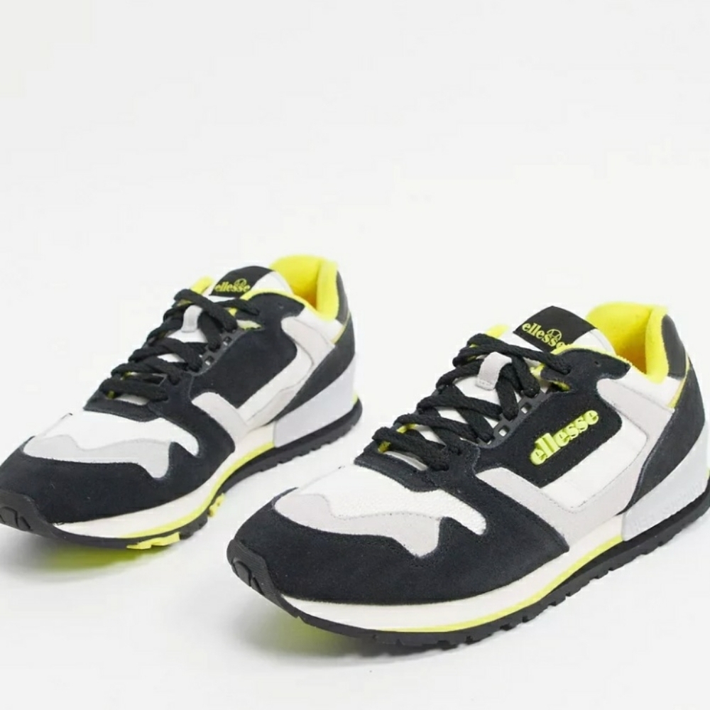 Allesse Shoes 147  Suede AM color black white/ligh green size 11